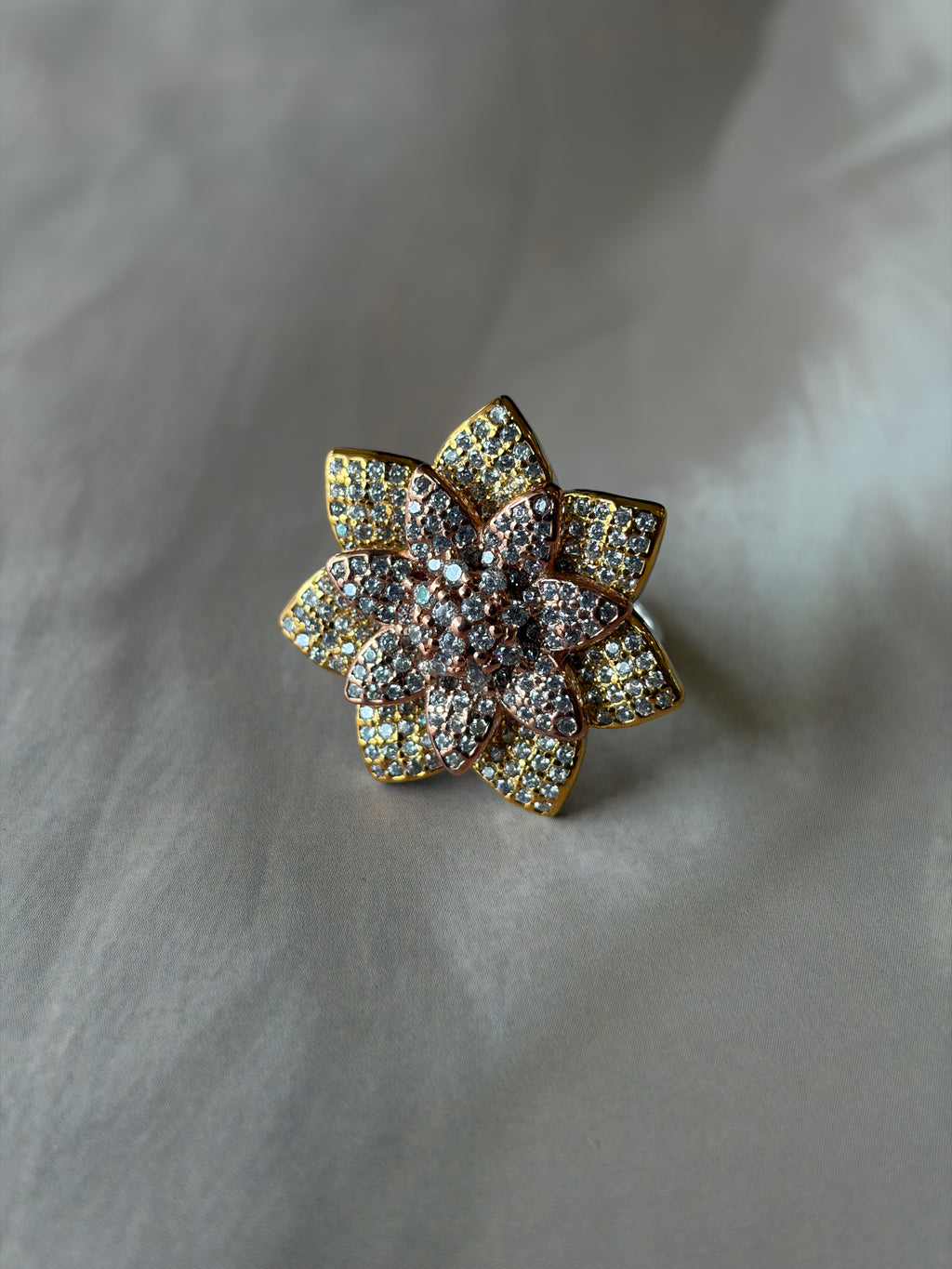 Floral Bloom Statement Ring | 925 Silver