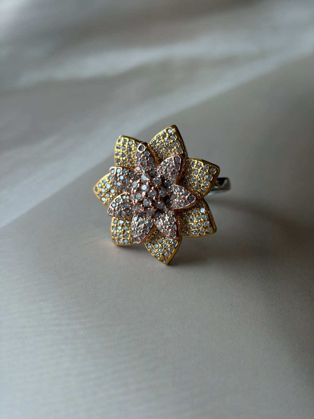 Floral Bloom Statement Ring | 925 Silver