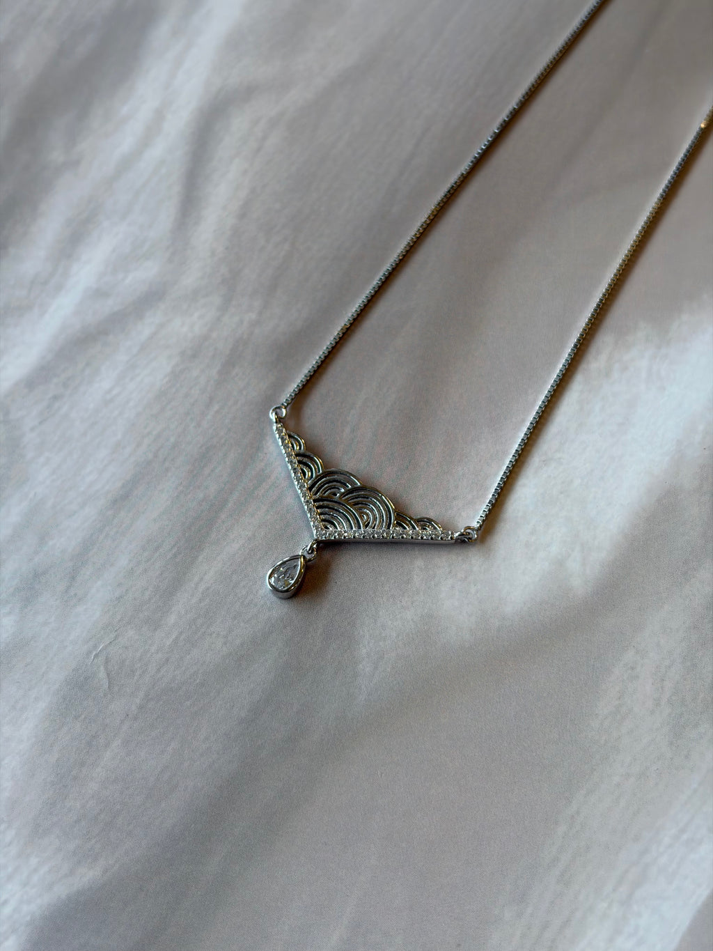 Cloud Drop 925 Silver Pendant Necklace