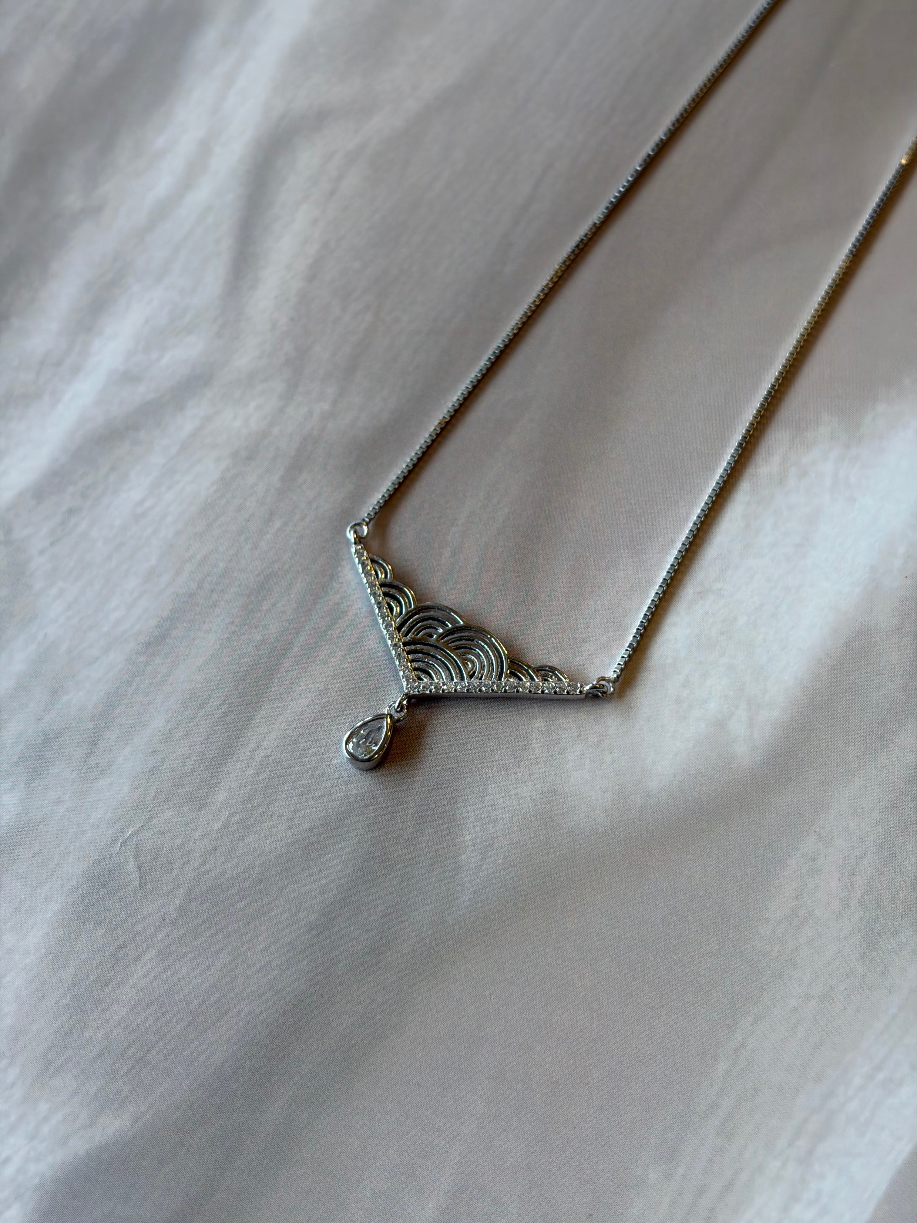 Cloud Drop 925 Silver Pendant Necklace
