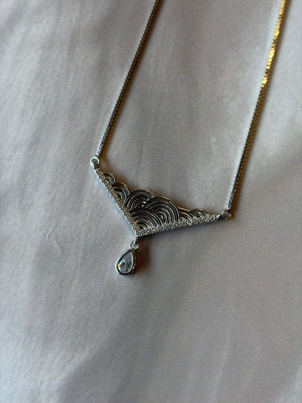 Cloud Drop 925 Silver Pendant Necklace