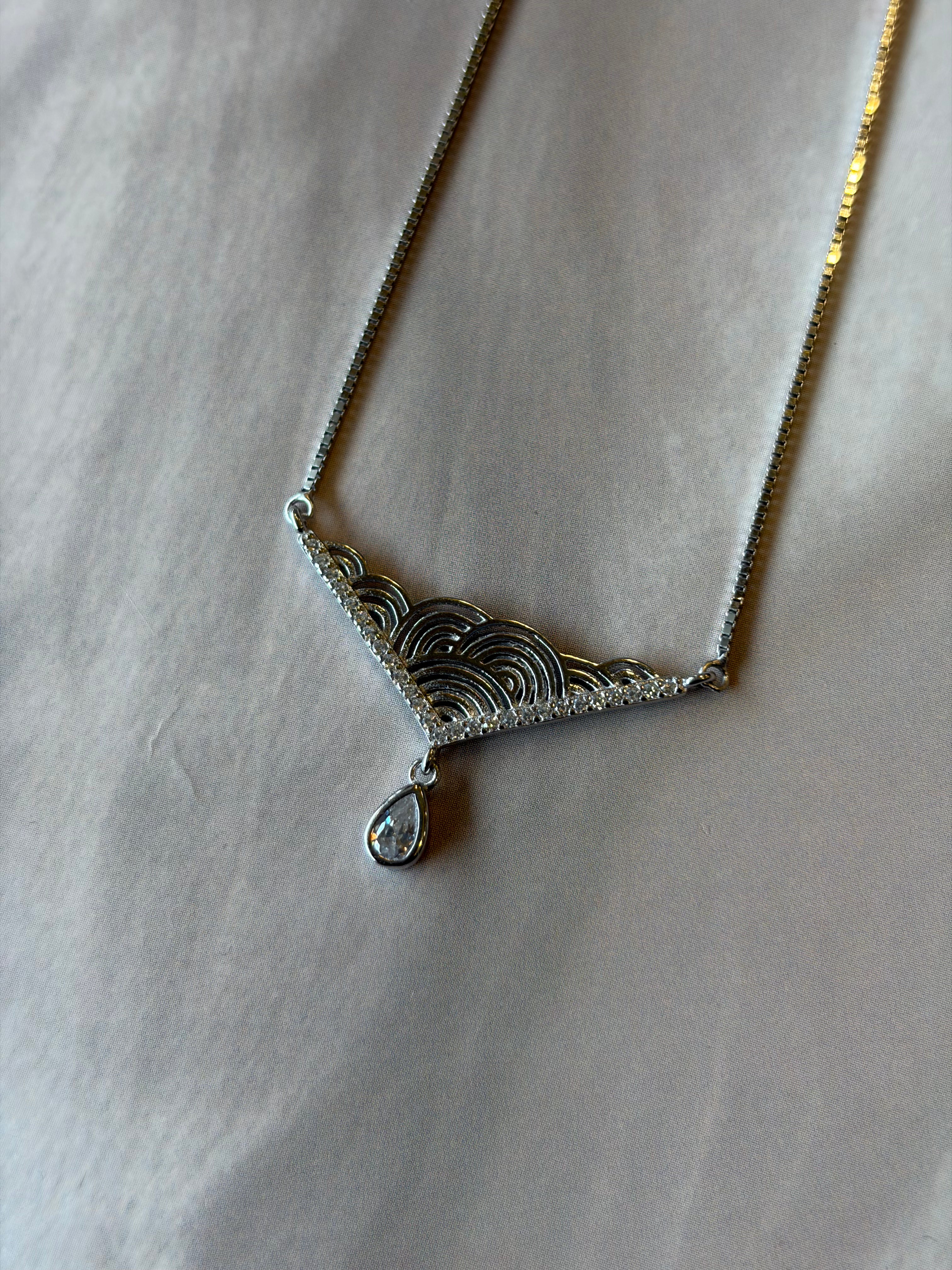 Cloud Drop 925 Silver Pendant Necklace