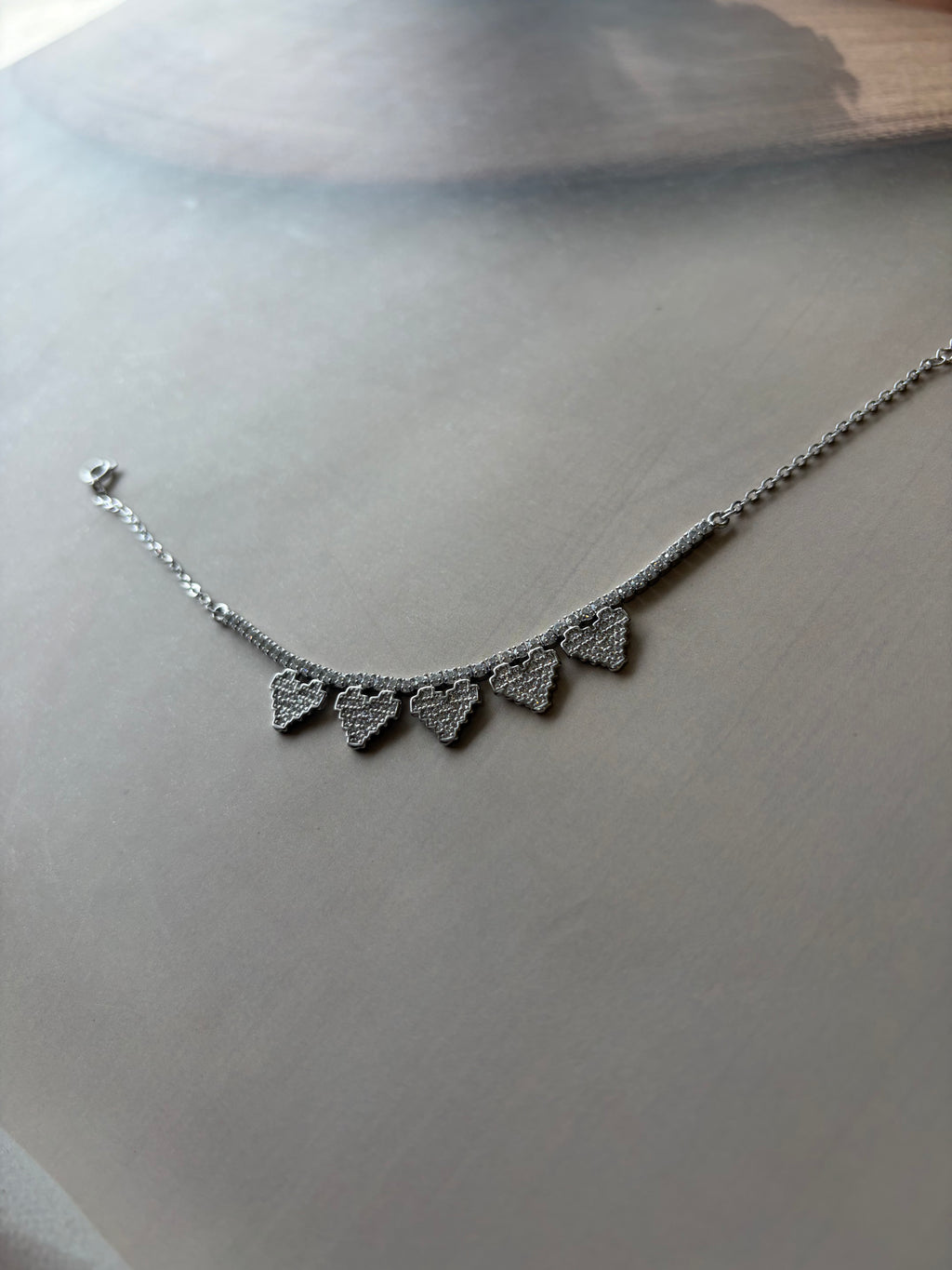 Naira 925 Silver Triangle Charm Bracelet