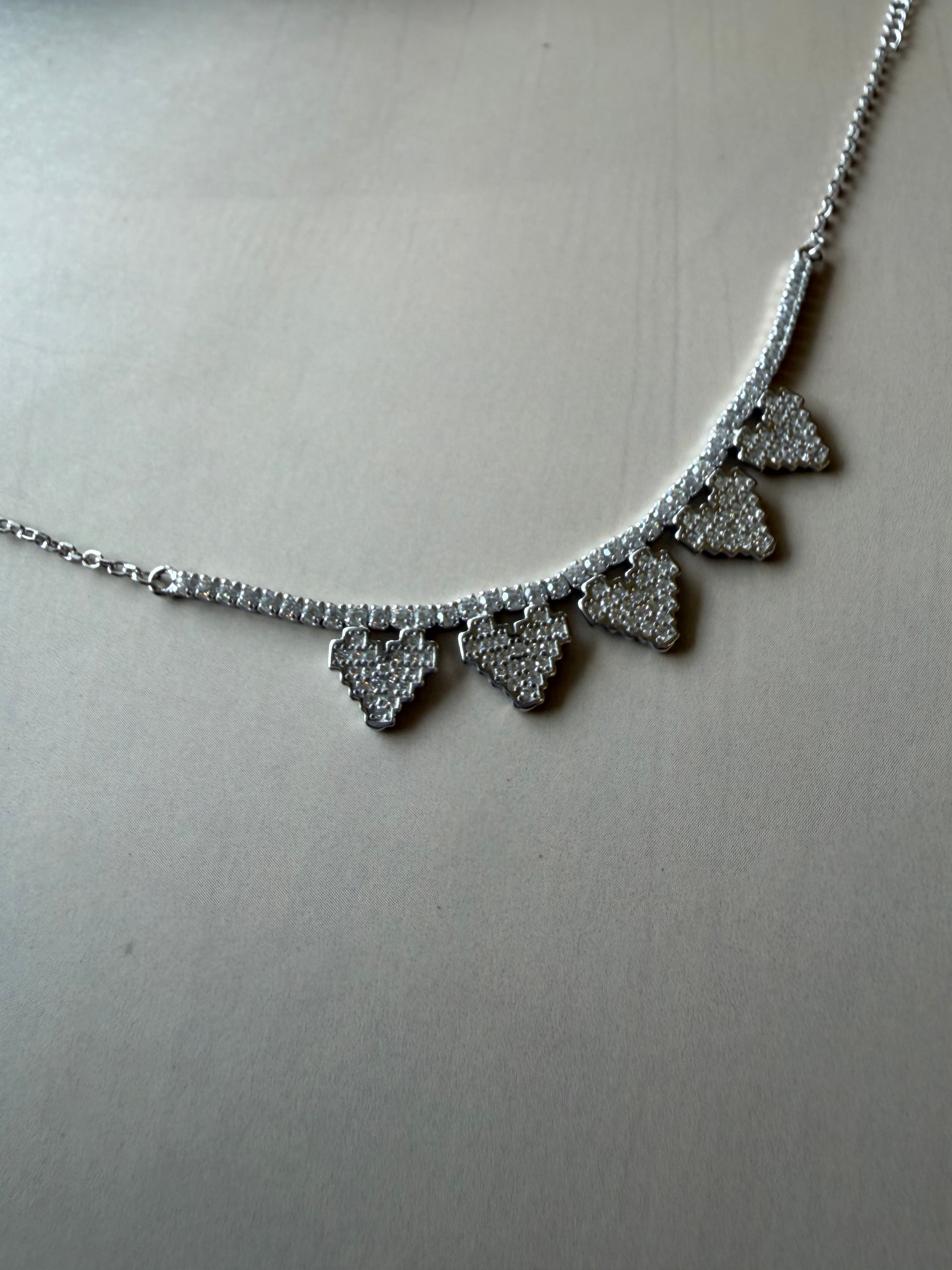 Naira 925 Silver Triangle Charm Bracelet