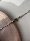Riva 925 Silver Floral Stone Bracelet