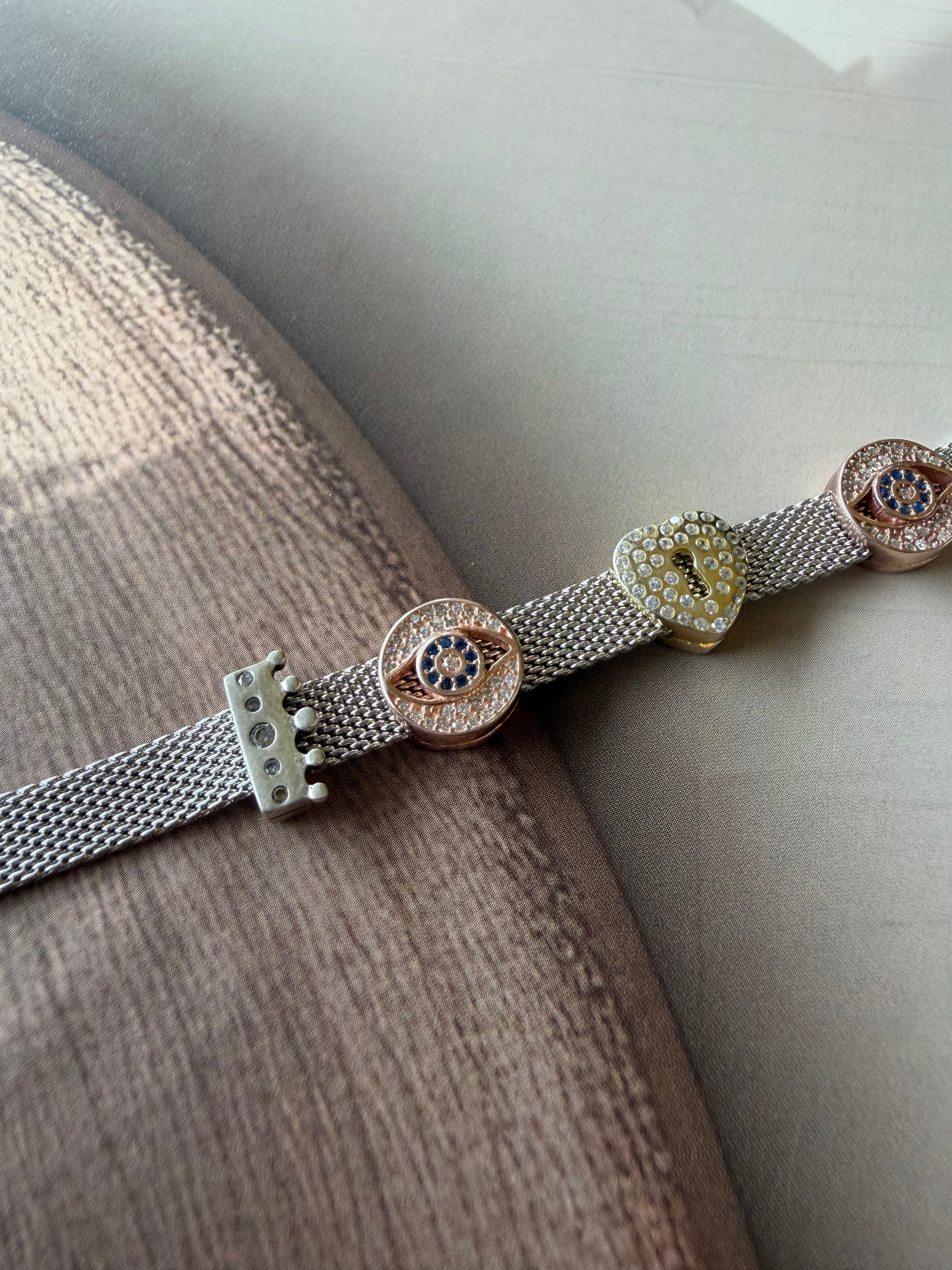 Trio 925 Silver Mesh Bracelet