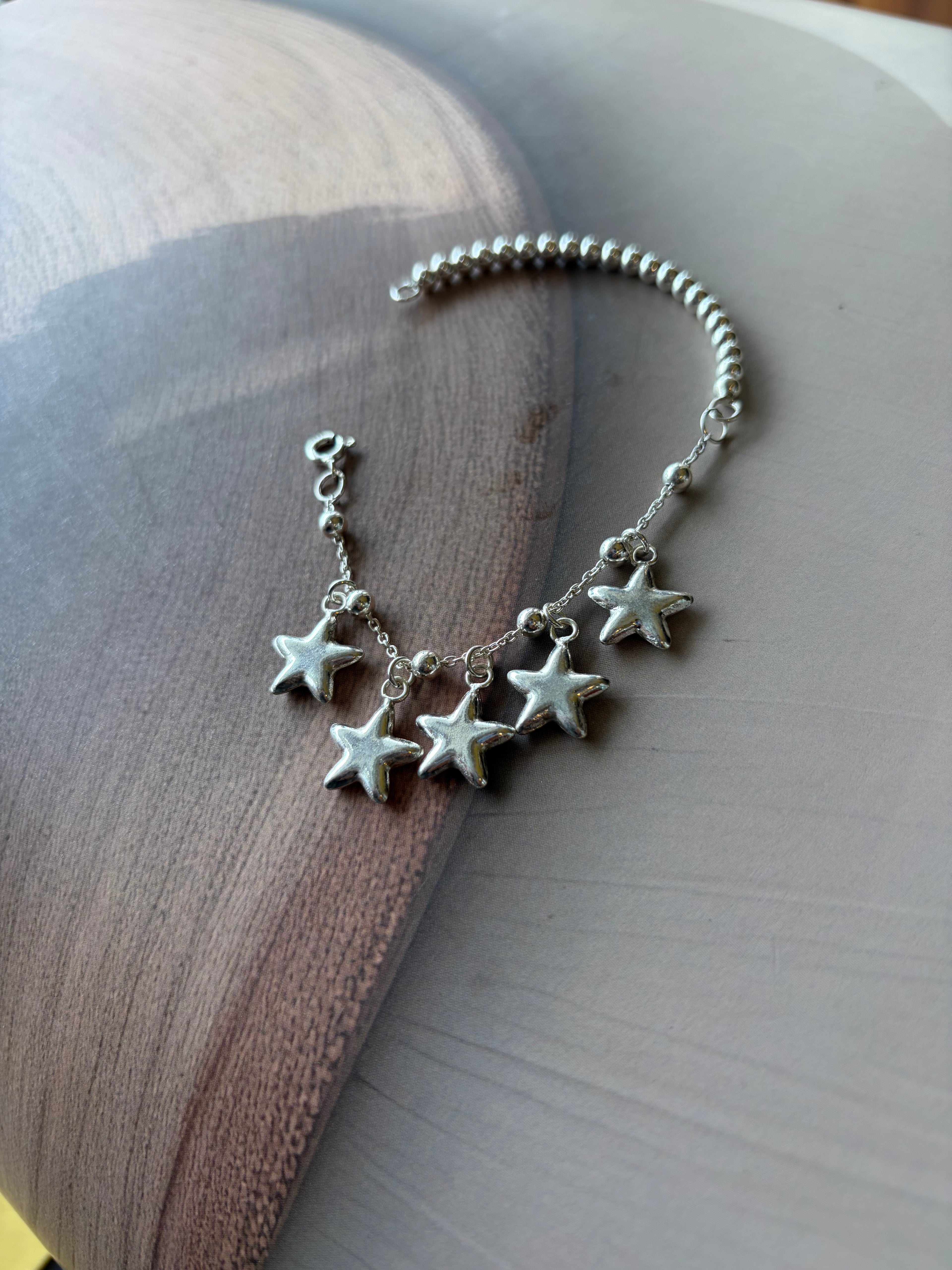 Sitara 925 Silver Star Charm Bracelet