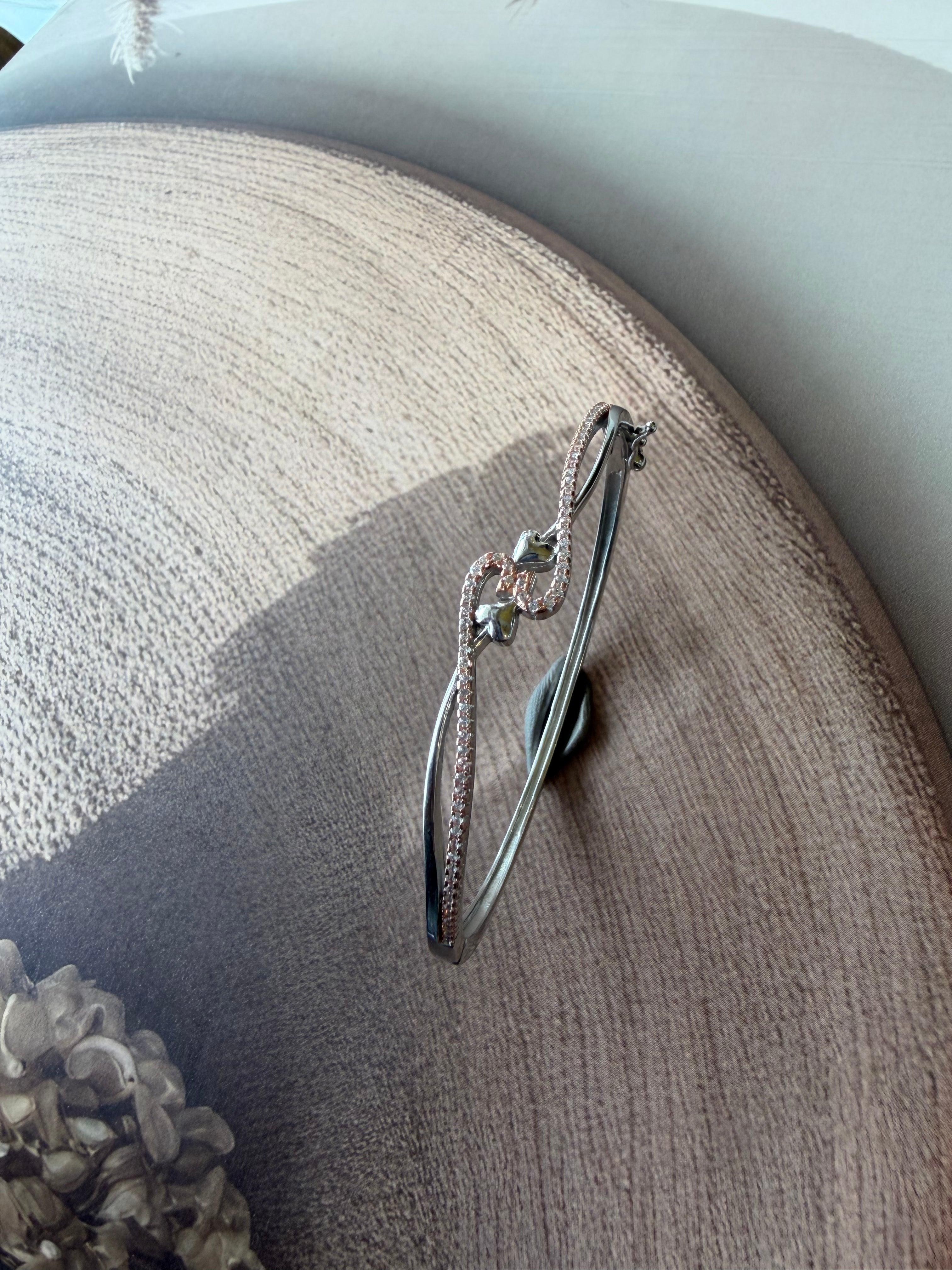 Sitara 925 Silver Rose Gold Star Kada