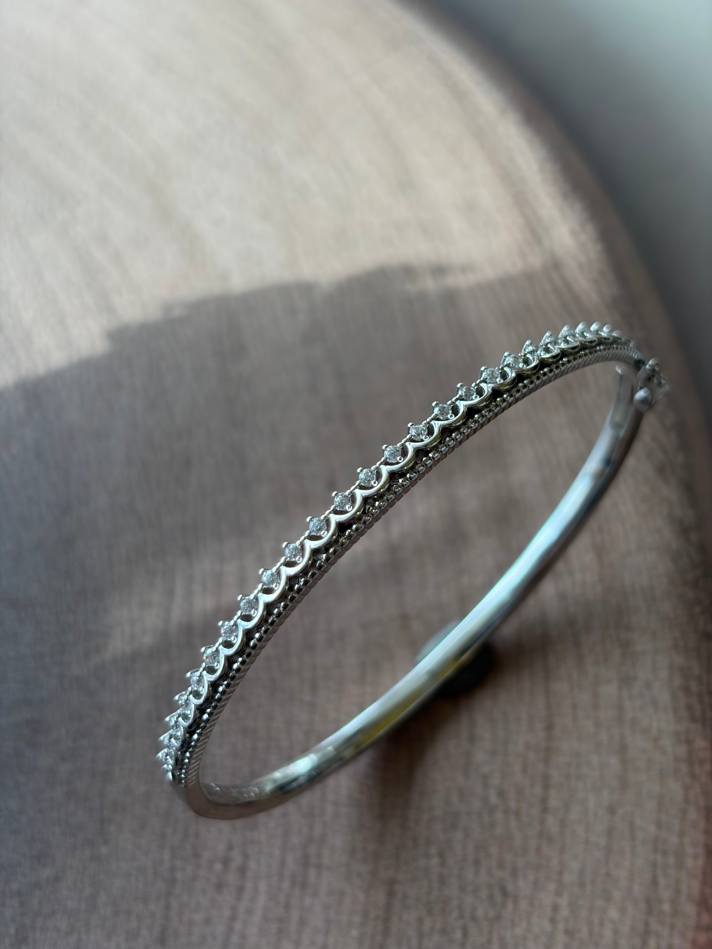 Aadhya 925 Silver Stone Kada