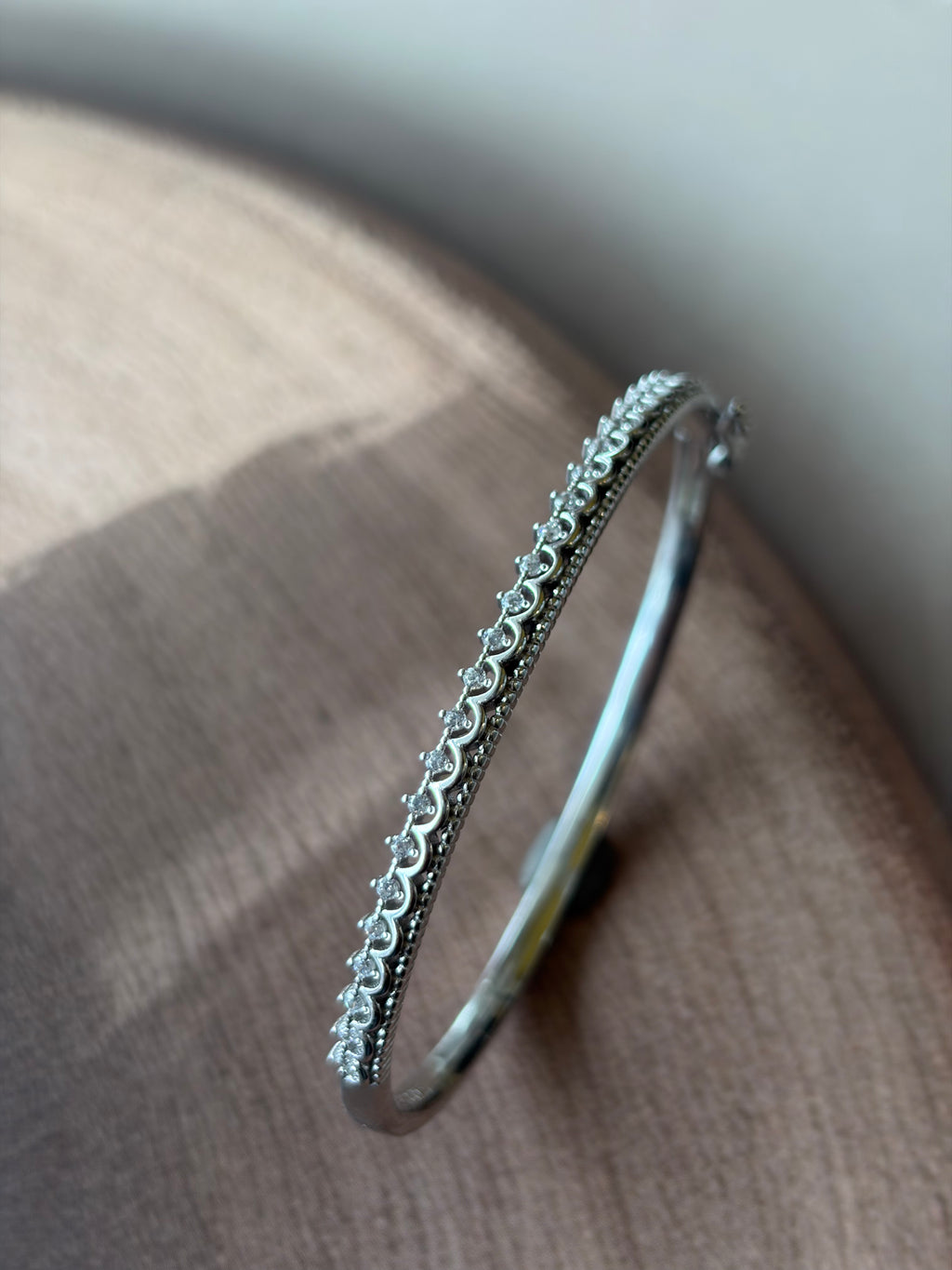 Aadhya 925 Silver Stone Kada