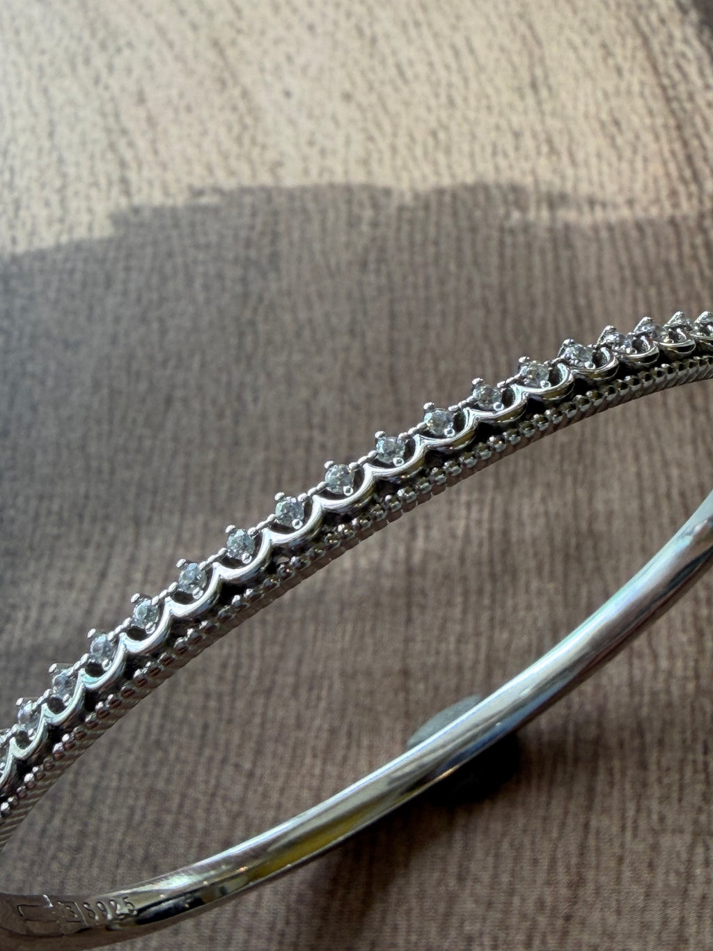 Aadhya 925 Silver Stone Kada
