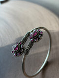Rani 925 Silver Oxidised Stone Kada