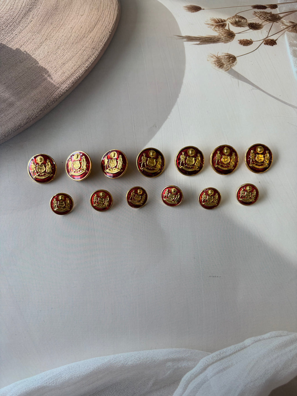 Shatru 925 Silver Gold Plated Coat Buttons