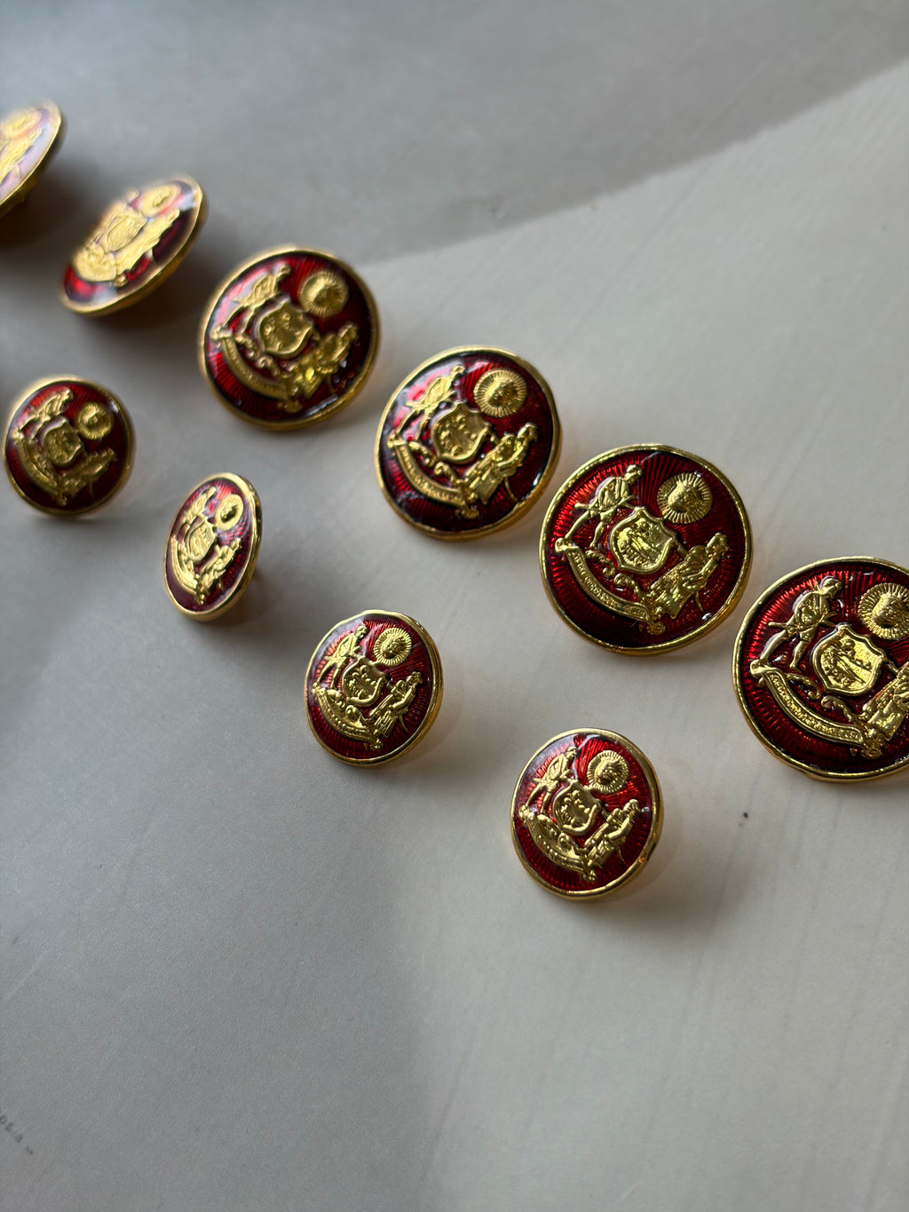 Shatru 925 Silver Gold Plated Coat Buttons