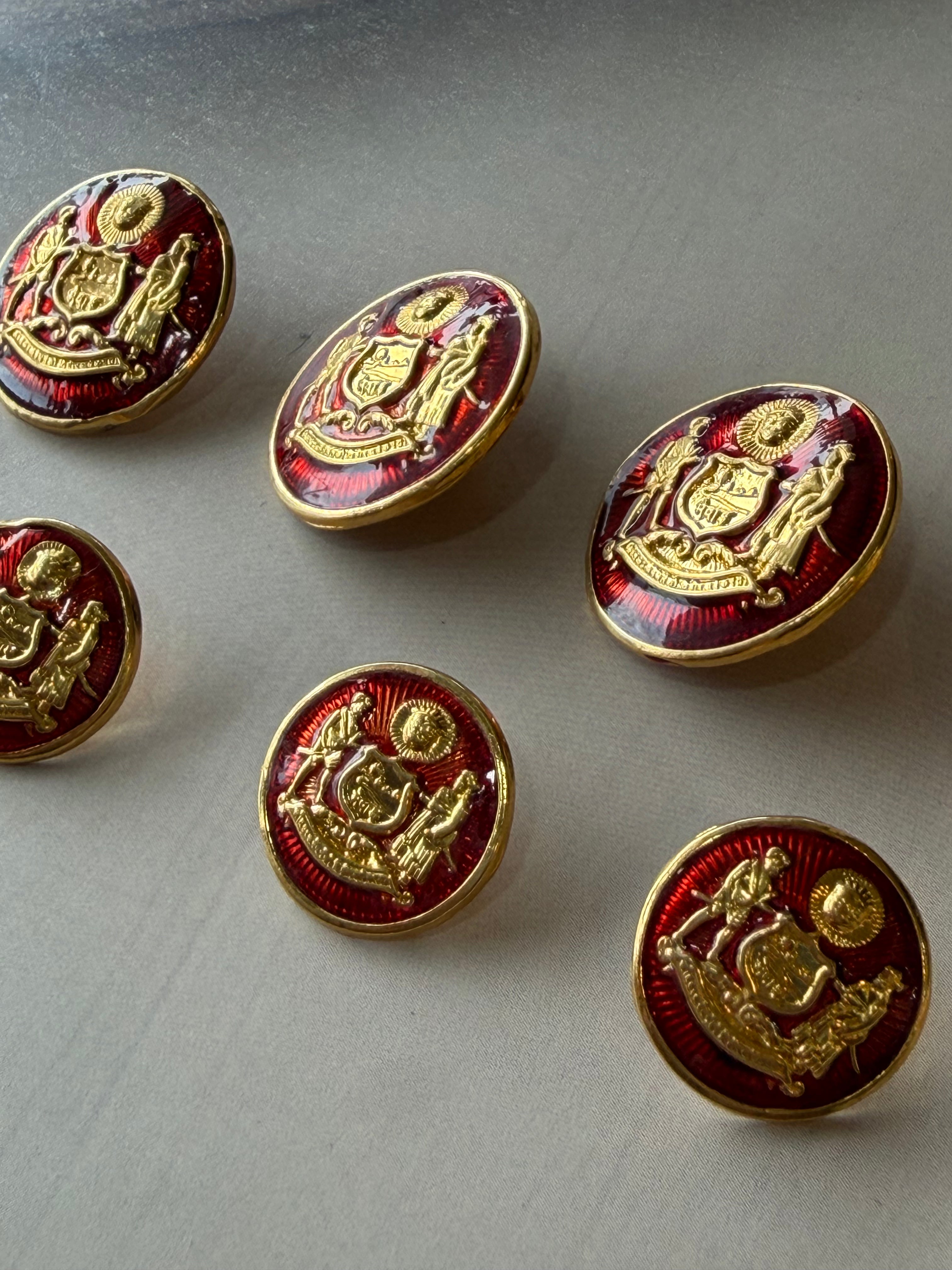 Shatru 925 Silver Gold Plated Coat Buttons