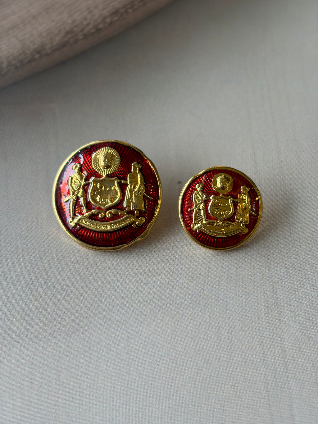 Shatru 925 Silver Gold Plated Coat Buttons