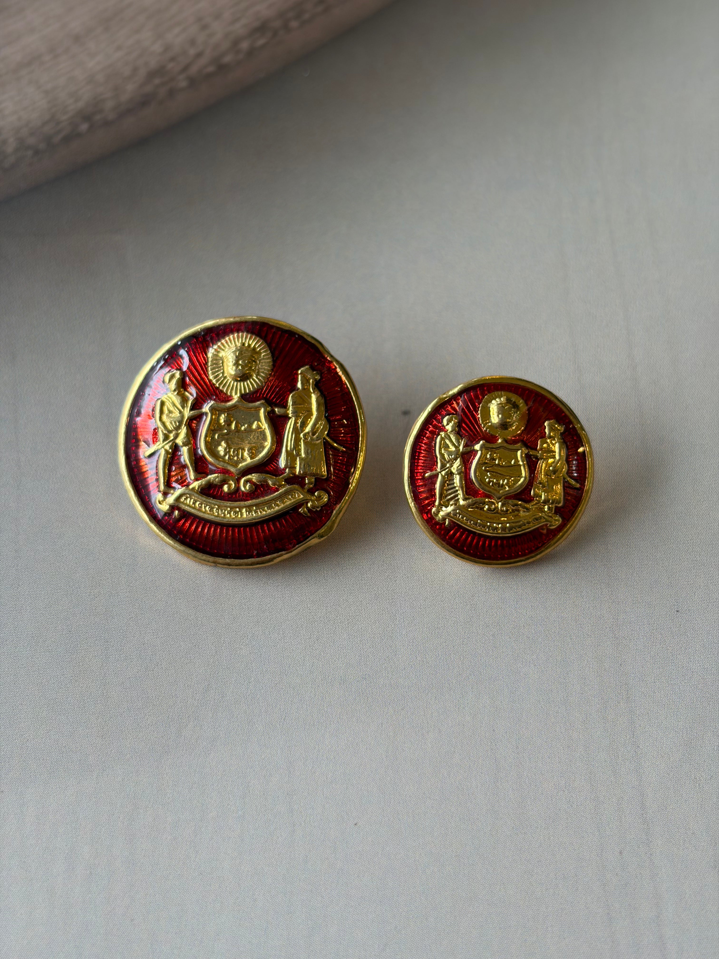 Shatru 925 Silver Gold Plated Coat Buttons