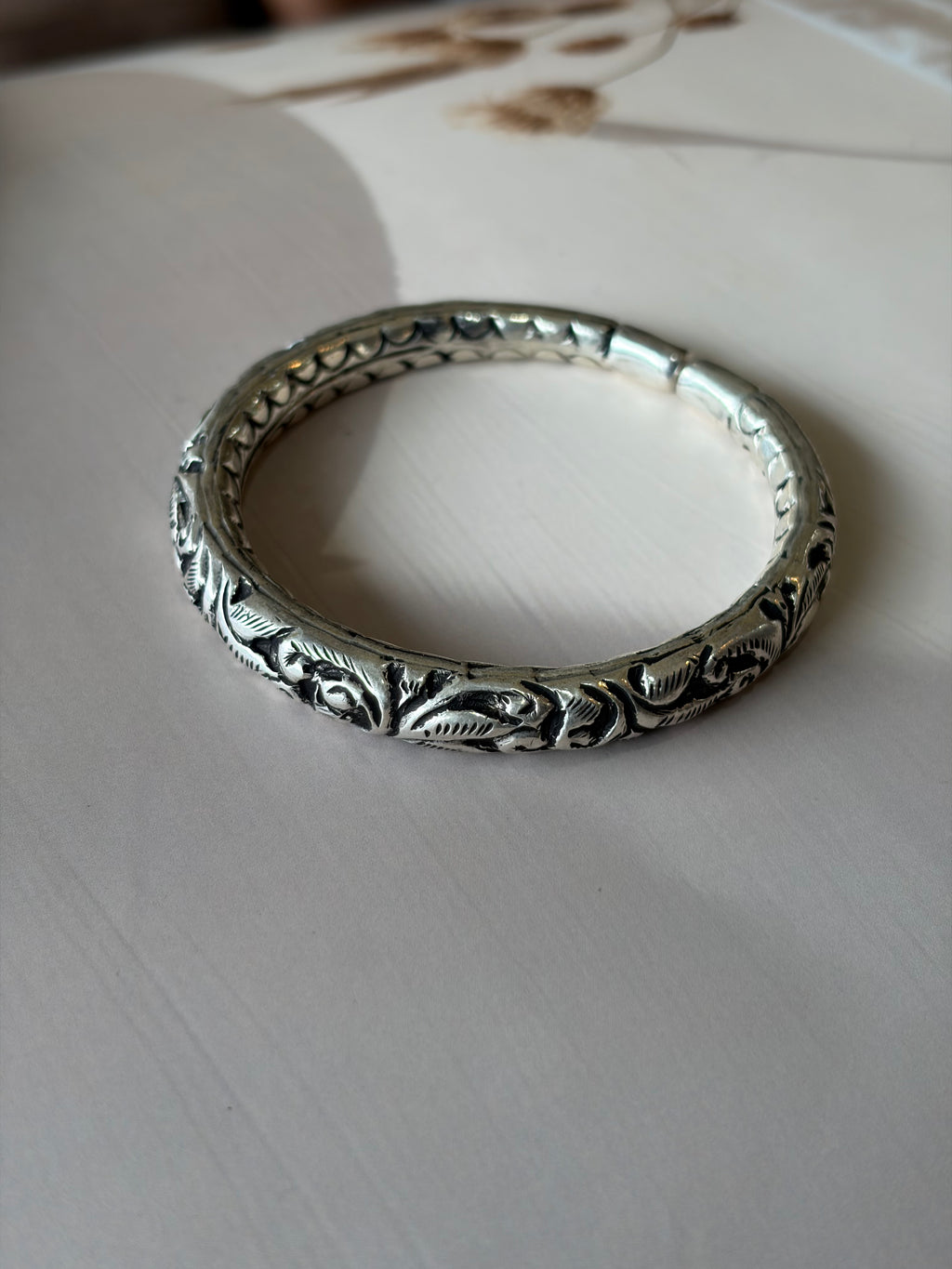 Veer 925 Silver Oxidised Kada