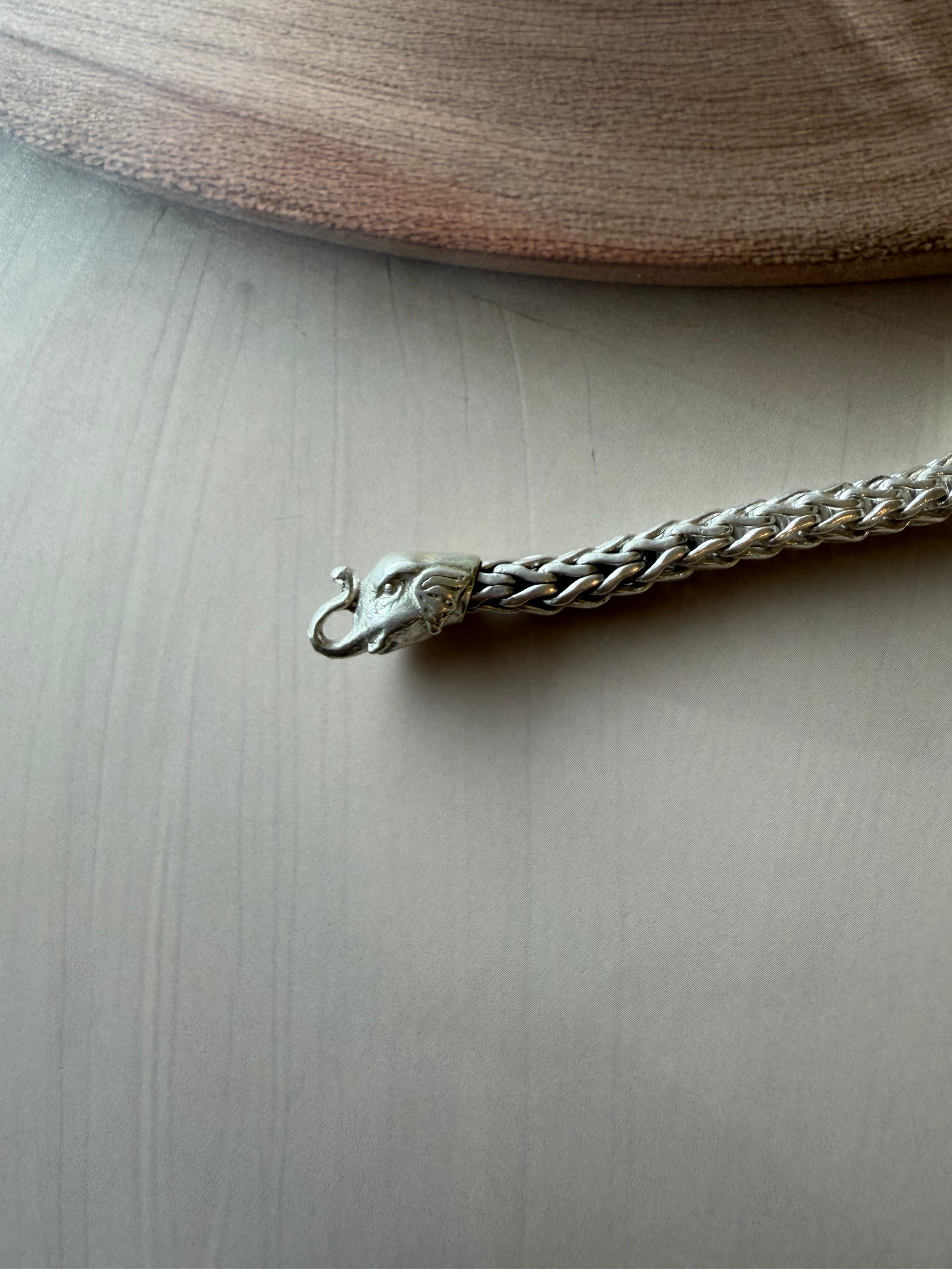 Rajveer 925 Silver Braided Chain Bracelet
