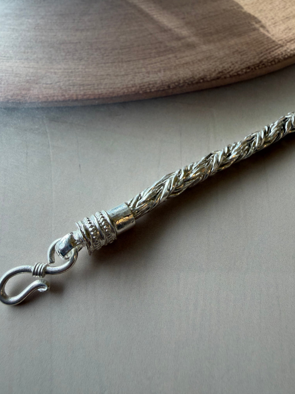 Taran 925 Silver Braided Chain Bracelet