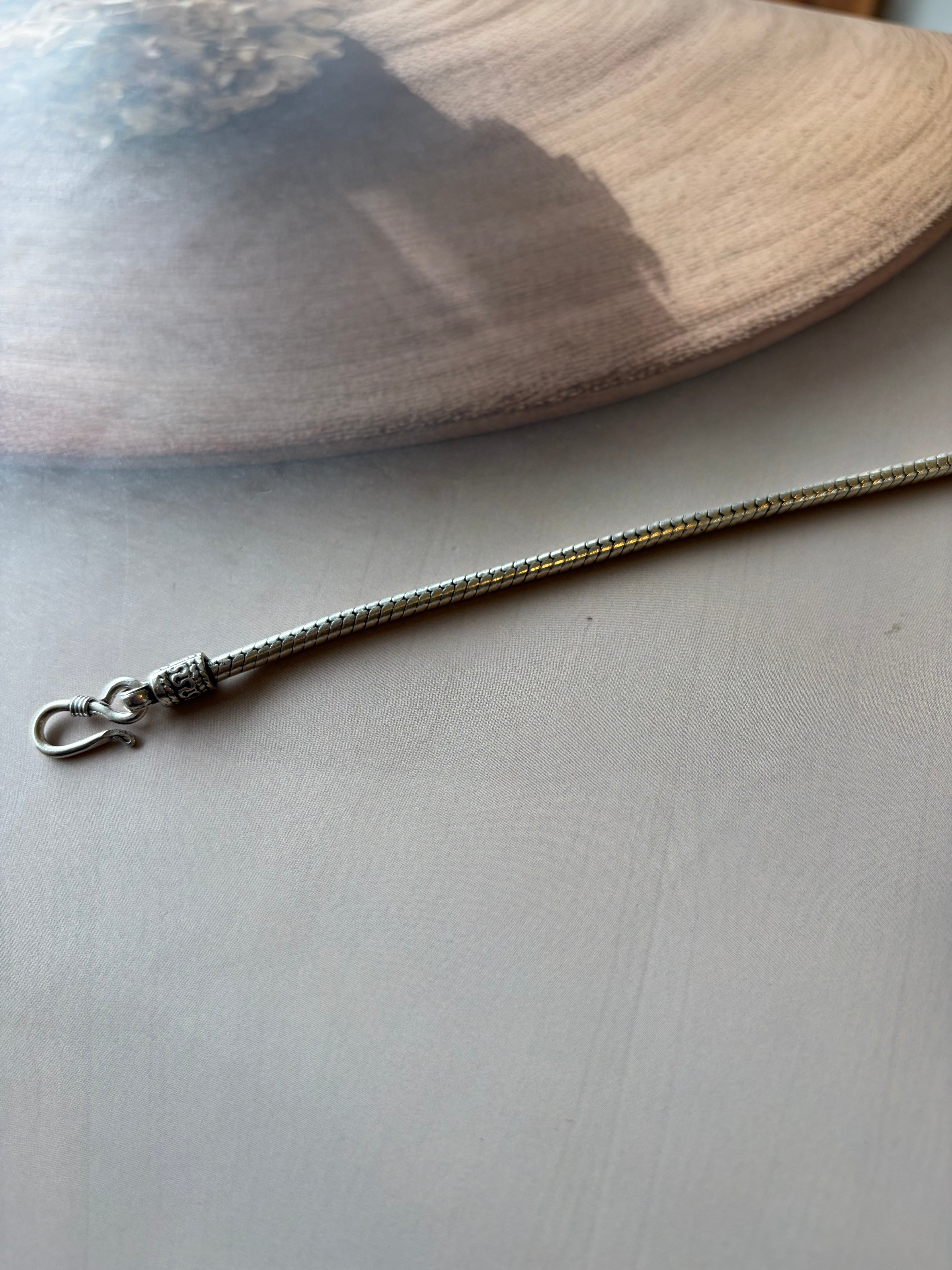 Kunal 925 Silver Snake Chain Bracelet