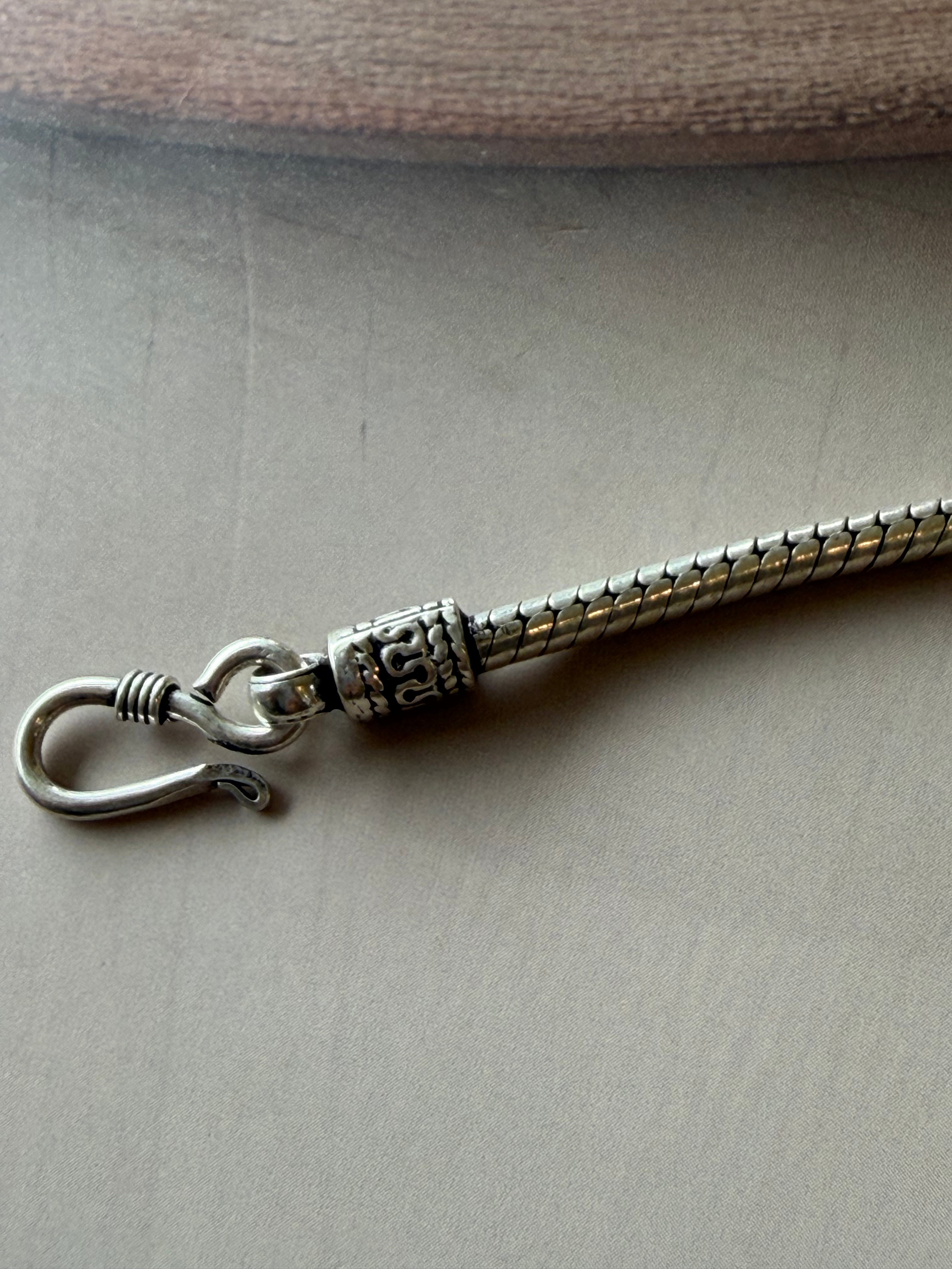 Kunal 925 Silver Snake Chain Bracelet