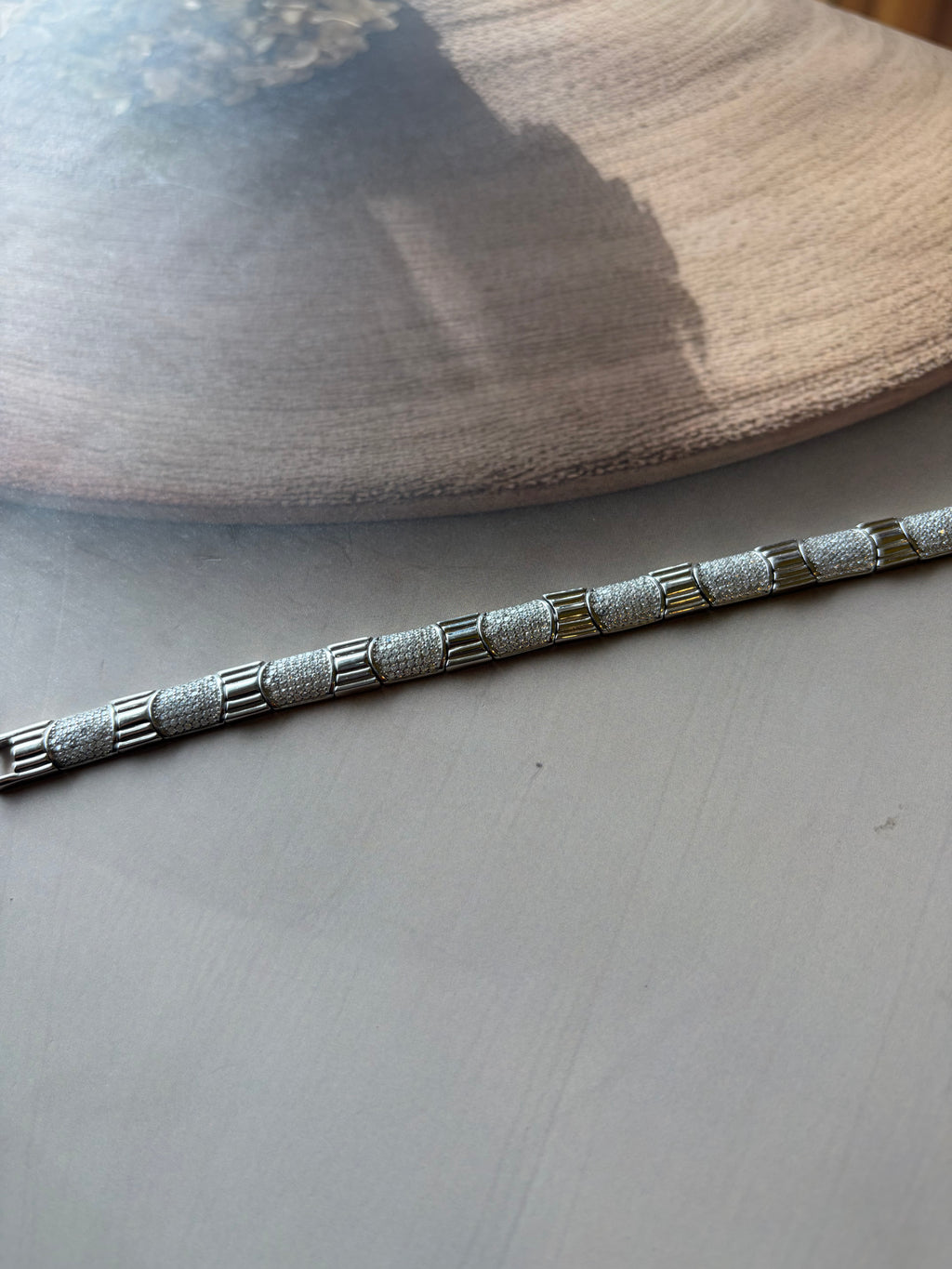 Zayan 925 Silver Stone Link Bracelet