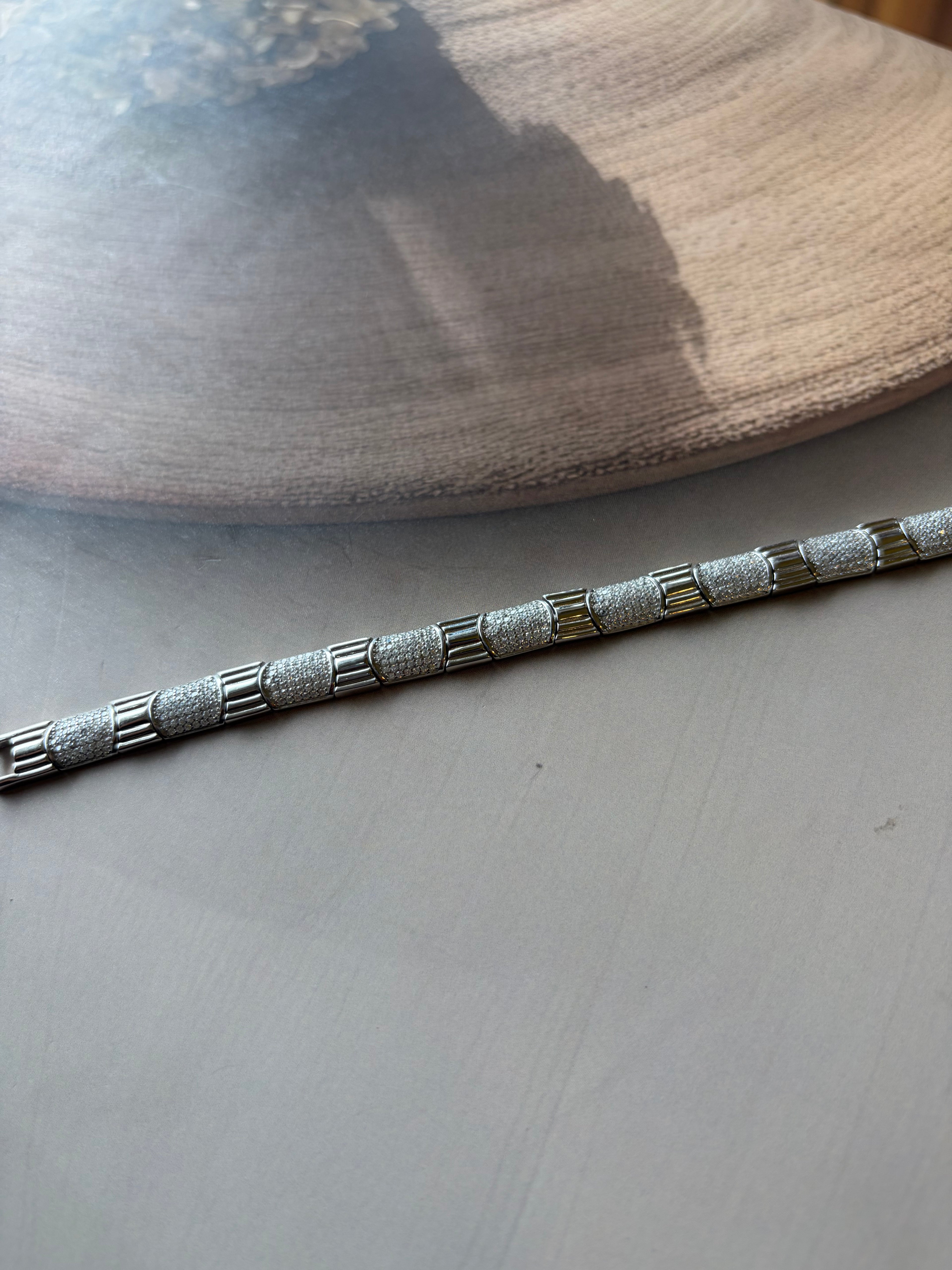 Zayan 925 Silver Stone Link Bracelet